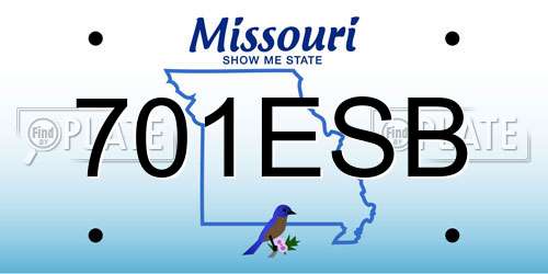 701ESB Missouri License Plate