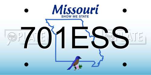 701ESS Missouri License Plate