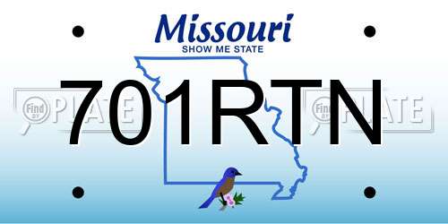 701RTN Missouri License Plate
