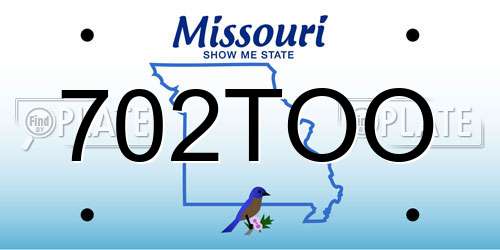 702TOO Missouri License Plate
