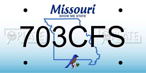 703CFS Missouri License Plate