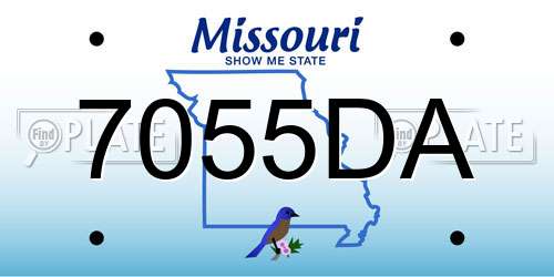 7055DA Missouri License Plate