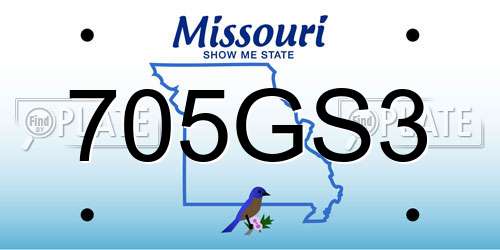 705GS3 Missouri License Plate