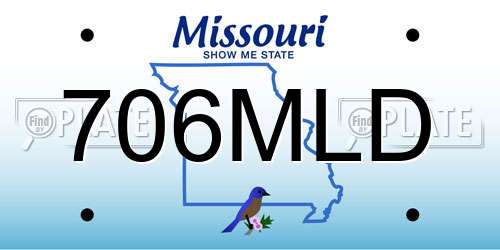 706MLD Missouri License Plate