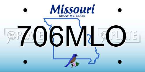706MLO Missouri License Plate