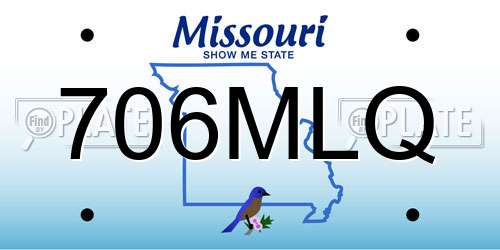 706MLQ Missouri License Plate