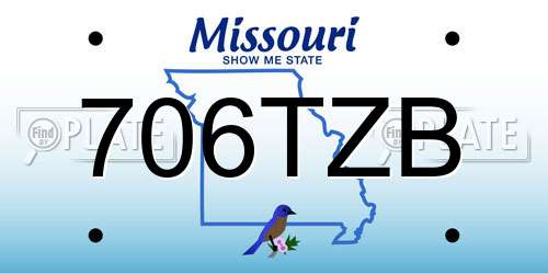 706TZB Missouri License Plate