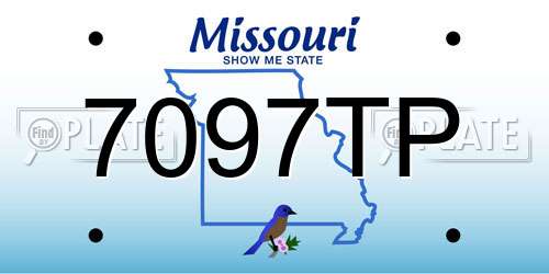 7097TP Missouri License Plate