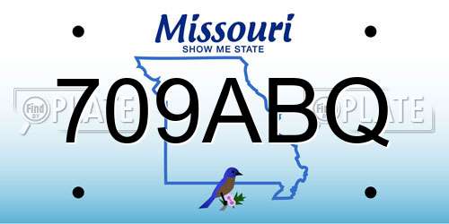 709ABQ Missouri License Plate