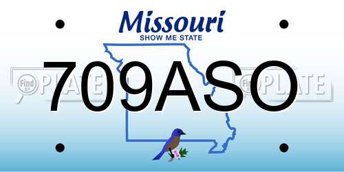 709ASO Missouri License Plate