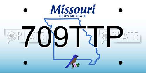 709TTP Missouri License Plate