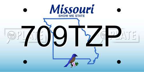 709TZP Missouri License Plate