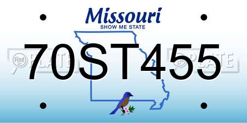 70ST455 Missouri License Plate