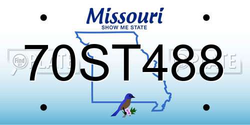 70ST488 Missouri License Plate