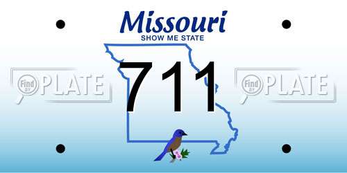 711 Missouri License Plate