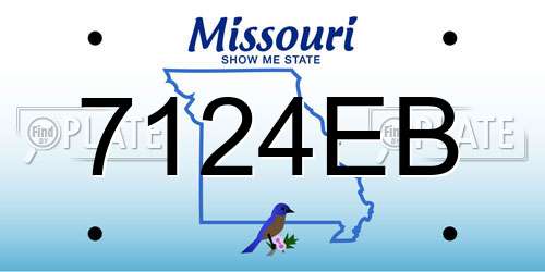 7124EB Missouri License Plate