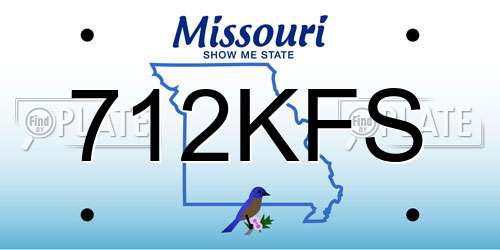 712KFS Missouri License Plate