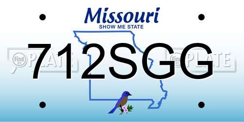 712SGG Missouri License Plate