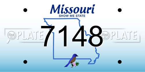 7148 Missouri License Plate