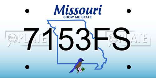 7153FS Missouri License Plate