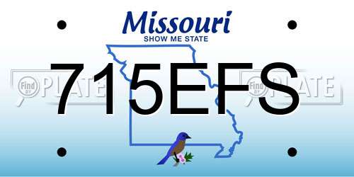 715EFS Missouri License Plate
