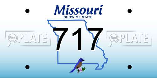 717 Missouri License Plate