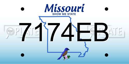 7174EB Missouri License Plate