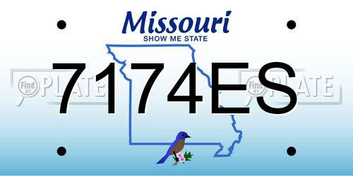 7174ES Missouri License Plate