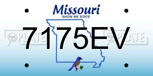 7175EV Missouri License Plate
