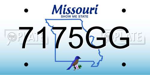 7175GG Missouri License Plate