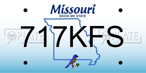 717KFS Missouri License Plate