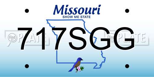 717SGG Missouri License Plate