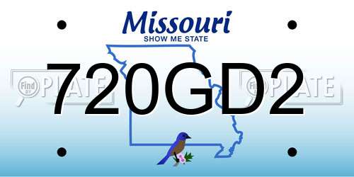 720GD2 Missouri License Plate