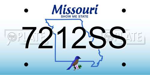 7212SS Missouri License Plate