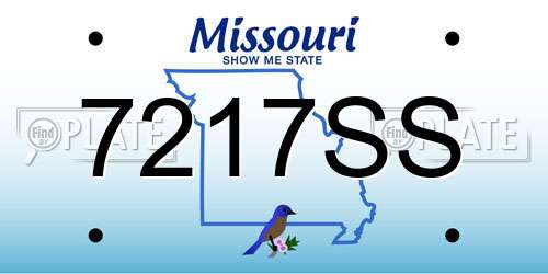 7217SS Missouri License Plate