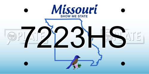 7223HS Missouri License Plate
