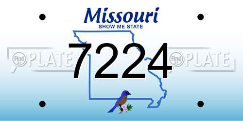 7224 Missouri License Plate