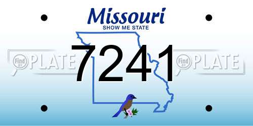7241 Missouri License Plate