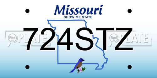724STZ Missouri License Plate