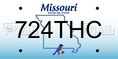 724THC Missouri License Plate