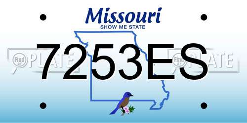 7253ES Missouri License Plate