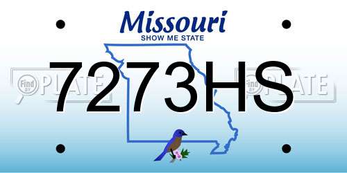 7273HS Missouri License Plate