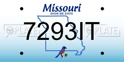 7293IT Missouri License Plate