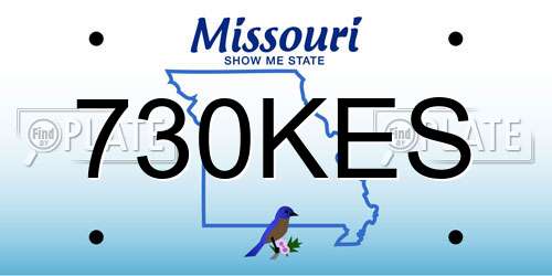 730KES Missouri License Plate