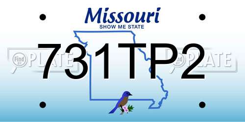 731TP2 Missouri License Plate