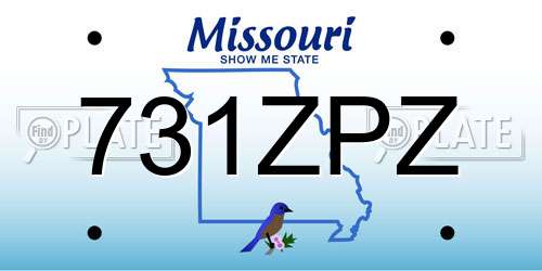 731ZPZ Missouri License Plate