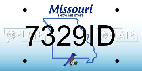 7329ID Missouri License Plate
