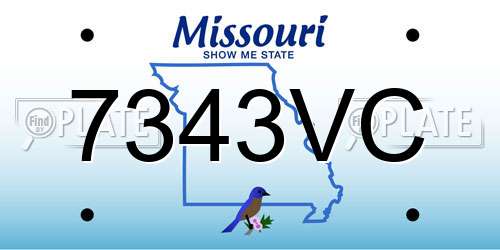 7343VC Missouri License Plate