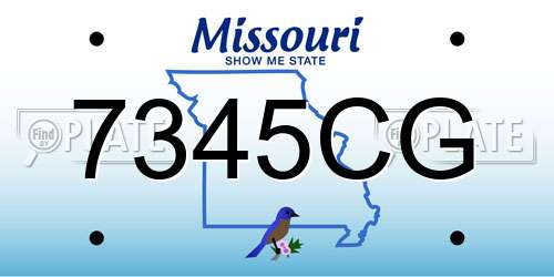 7345CG Missouri License Plate