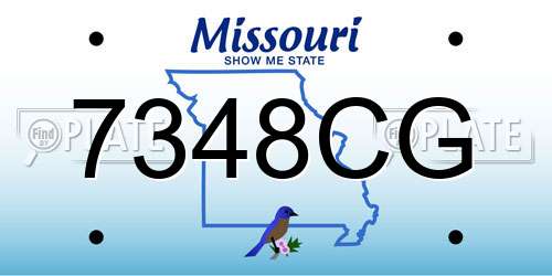 7348CG Missouri License Plate